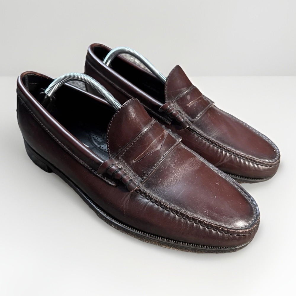Florsheim Imperial Brown Leather Slip-On Penny Loafers Mens Size 12 D